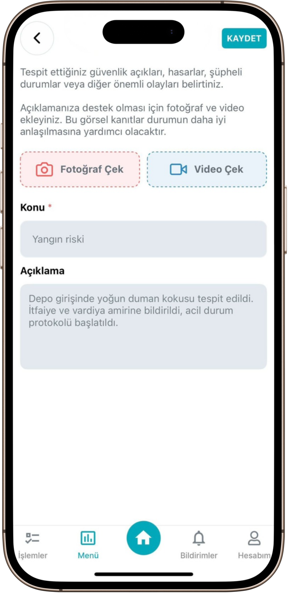 Durum Tespit Raporları